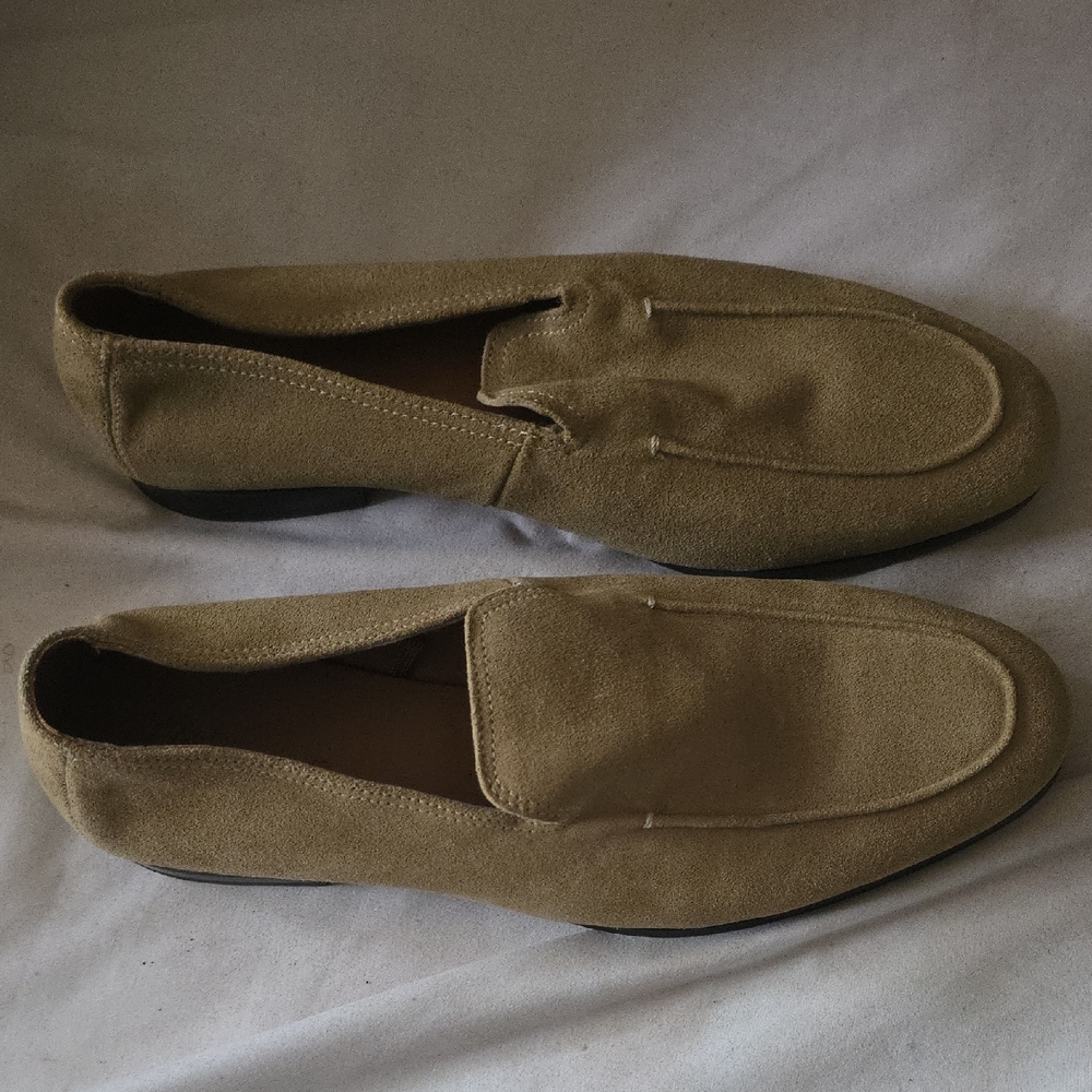 Zara Men's Beige Loafers Faux Suede